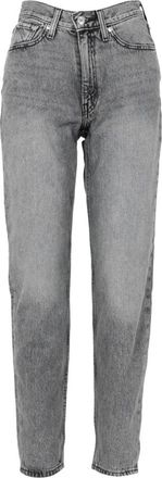 Levi's 80s Mom Jeans - Dames - Slim Fit Jeans - Grijs - W26 L30 - Leer - Jeans
