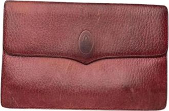 Cartier Pre-owned Leren Clutch - Dames - Vintage Clutch - Rood - ONE Size - Leer - Vintage
