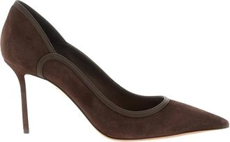 Aquazzura Plush Pump 85 - Dames - Pumps - Bruin - 37 EU - Leer - Schoenen