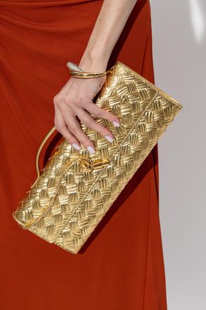 Bottega Veneta Clutch Andiamo, Womens, Gold