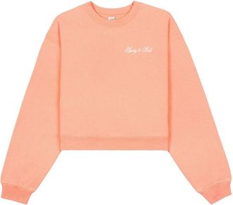 Sporty & Rich logo-print cotton sweatshirt - unisex - Cotton - S - Orange