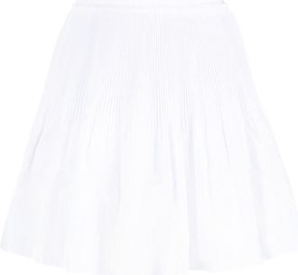 Red Valentino pleated taffeta skirt - women - Polyester - 38 - White