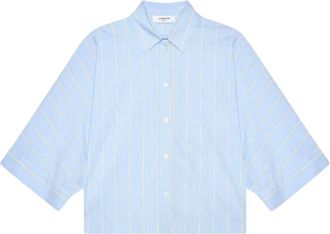 Janice Carl Blouse - Dames - Overhemden - Blauw - 2XL - Overhemden