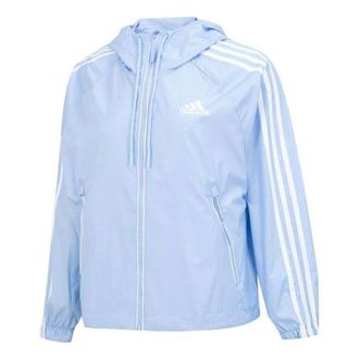 adidas (WMNS) adidas BSC 3-Stripes Wind Jackets Blue White HM2271
