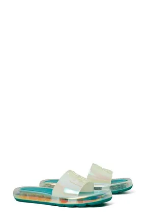 Tory Burch Bubble Jelly Slide Sandal in Iridescent/tuscan Sea at Nordstrom, Size 11