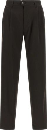 Incotex Rechte broek - Heren - Straight fit broeken - Bruin - W34 - Wol - Broeken