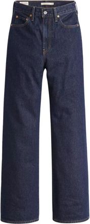 Levi's Ribcage Wide Leg Jeans - Dames - Loose Fit Jeans - Blauw - W28 L30 - Katoen - Jeans