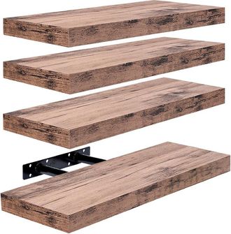 Sorbus Set Of 4 Wall Mounted Bookshelves