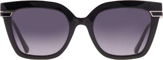 Guess Smoke Gradient Butterfly Ladies Sunglasses GF00015 01B 51