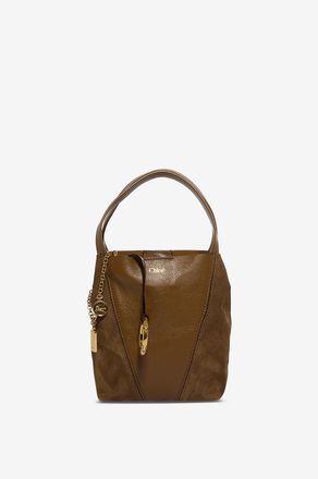 Chlo&eacute; Rechteckiger Shopper aus Veloursleder Spin