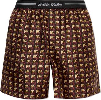 Dolce & Gabbana Zijden shorts - Heren - Korte Broeken - Bruin - M - Leer - Korte Broeken