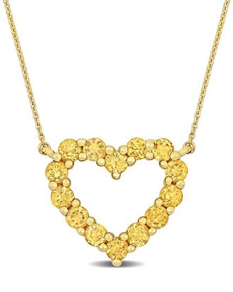 Rina Limor 10K 0.84 Ct. Tw. Citrine Heart Pendant