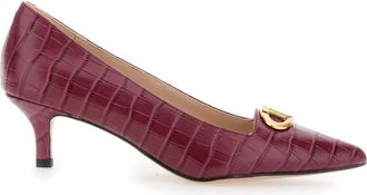 Twinset Pumps met krokodillenprint - Dames - Pumps - Rood - 37 EU - Leer - Schoenen