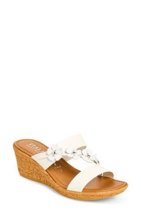 Italian Shoemakers Niva Wedge Sandal in White at Nordstrom Rack, Size 10