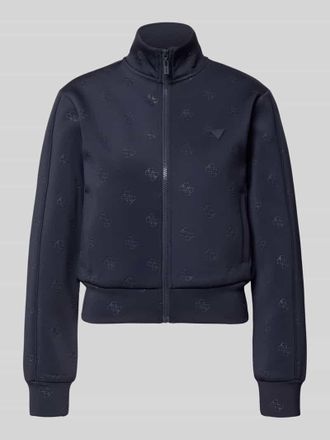Guess Sweatjacke mit Logo-Muster Modell CALISTA in Marine, Gr&ouml;&szlig;e XL