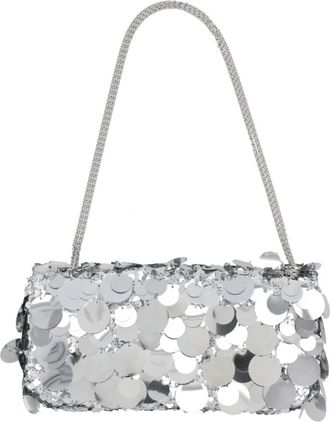 Paco Rabanne Schoudertas met Zilveren Pailletten - Dames - Schoudertassen - Grijs - ONE Size - Pailletten - Tassen