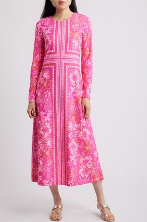 Lilly Pulitzer Zelena UPF 50+ Shift Dress in Sun Shell Pink Chilly Lilly at Nordstrom, Size X-Large