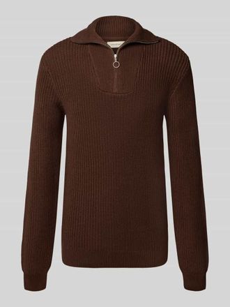 Blend Troyer mit Label-Detail Modell DENO in Mittelbraun, Größe 3XL