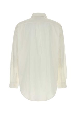 Our Legacy Mens White Cotton Oversize Shirt Ivory Cloud Breezey Camicie