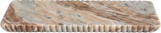 BIDKhome Bidkhome Toronto Marble Scalloped Long Rectangle Tray