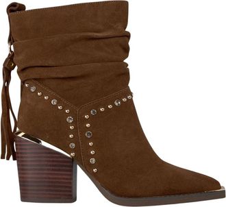 Alma En Pena Enkellaars met kwastjes en studs - Dames - Cowboylaarzen - Bruin - 39 EU - Schoenen