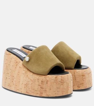 The Attico Mochi suede platform slides