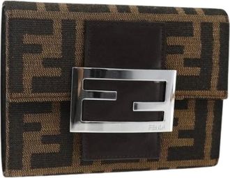 Fendi Pre-owned Wallets, female, Brown, Size: ONE SIZE Pre-owned Wallet