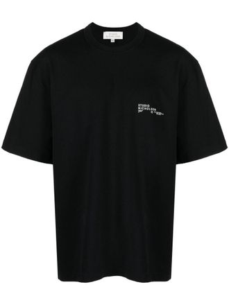 STUDIO NICHOLSON Logo Boxy Fit T Shirt Clothing