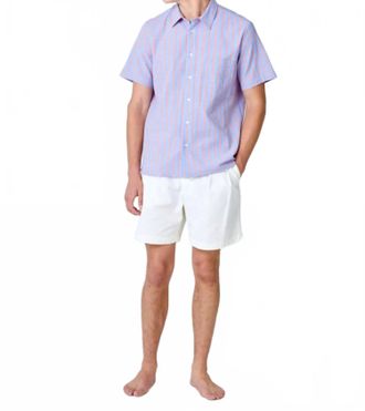 La Paz Alegre Short-Sleeve Shirt In Sunrise/wind Blue Stripe