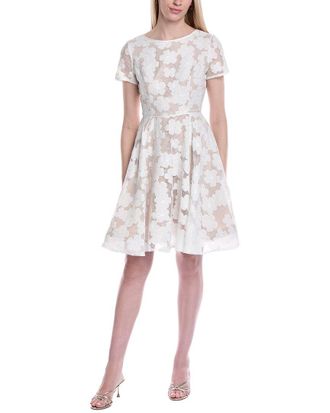 Shani Bar Shani Fit & Flare Novelty Embroidered Midi Dress