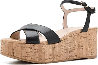 Stuart Weitzman Dayna Wedge Womens Wedge Shoes Black : 7.5 M, Leather