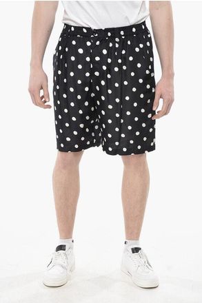 Marni Single-Pleat Silk Polka-Dot Shorts size 44