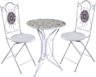 Vacchetti Vacchetti - Conjunto De Muebles De Jard&iacute;n En Metal Blanco Mod. Frigole
