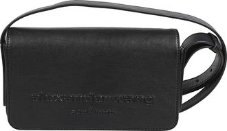 Alexander Wang Punch Flap Black Calf Leather Crossbody Bag