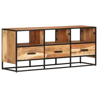 Berkfield Home TV Cabinet 110x30x45 cm Solid Acacia Wood in Brown | Size: 110 x 30 x 45 cm