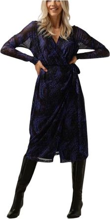 Freebird by Steven Mesh Spiral Jurk Lichtblauw - Dames - Casual kleedjes - Veelkleurig - XS - Kleedjes