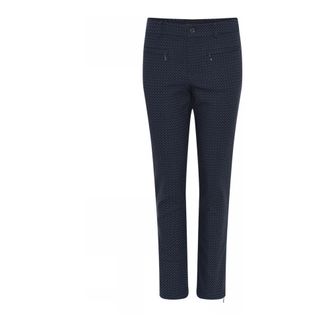 C.Ro Blue Jacquard Zip Trousers - female - C.Ro - Slim-fit Trousers - Blue - 2XL - Trousers