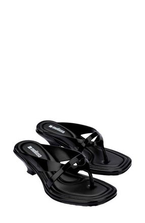Melissa Layla Flip Flop in Black at Nordstrom, Size 10