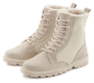 Vivance Stiefelette VIVANCE Stiefel, Boots, Damen, Gr. 36, beige, Obermaterial: 100% Lederimitat. Decksohle: 100% Textilmaterial. Futter: 100% Textilmaterial.