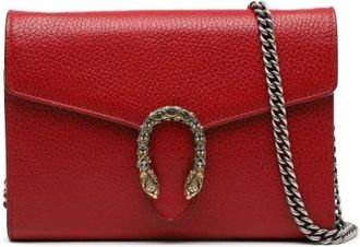 Gucci Pre-owned Cross Body Bags, female, Red, Size: ONE SIZE Pre-owned Leather Cross Body Bag
