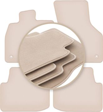 OEM Alfombrillas Premium Beige Para: Volkswagen Passat B8 Sed&aacute;n, Familiar, Variante, Alltrack 2015