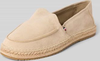 Tommy Hilfiger Loafer aus Wildleder mit Seil-Sohle in Beige, Gr&ouml;&szlig;e 41