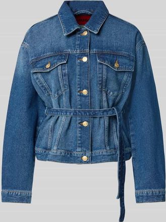 HUGO BOSS Regular Fit Jeansjacke aus reiner Baumwolle Modell GIZZIE in Blau, Gr&ouml;&szlig;e XL