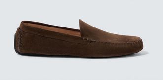 The Row New Lucca suede slip-on shoes