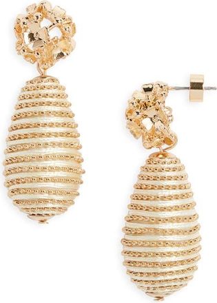 Nordstrom Ball Chain Statement Drop Earrings in Neutral- Gold at Nordstrom