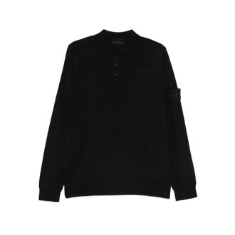 Stone Island Long-sleeve Patch Polo Shirt