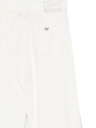 Emporio Armani Wide-Leg Cotton Jeans - White