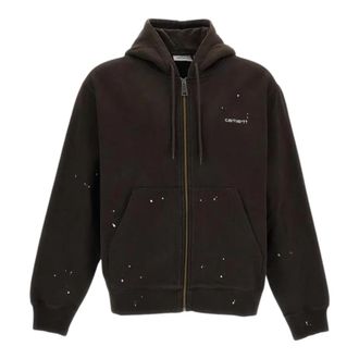 Carhartt Work in Progress Painter Hoodie - Heren - Vesten met rits - Bruin - M - Katoen - Hoodies & sweatvesten