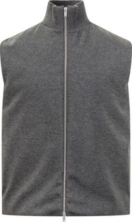 Jil Sander Wool Melton Padded Vest - Heren - Bodywarmers - Grijs - L - Wol - Jassen