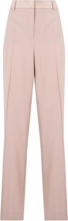 Alberta Ferretti High-waisted Trousers with pleats - female - Alberta Ferretti - Straight Trousers - Pink - 2XL - Trousers